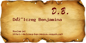Délczeg Benjamina névjegykártya
